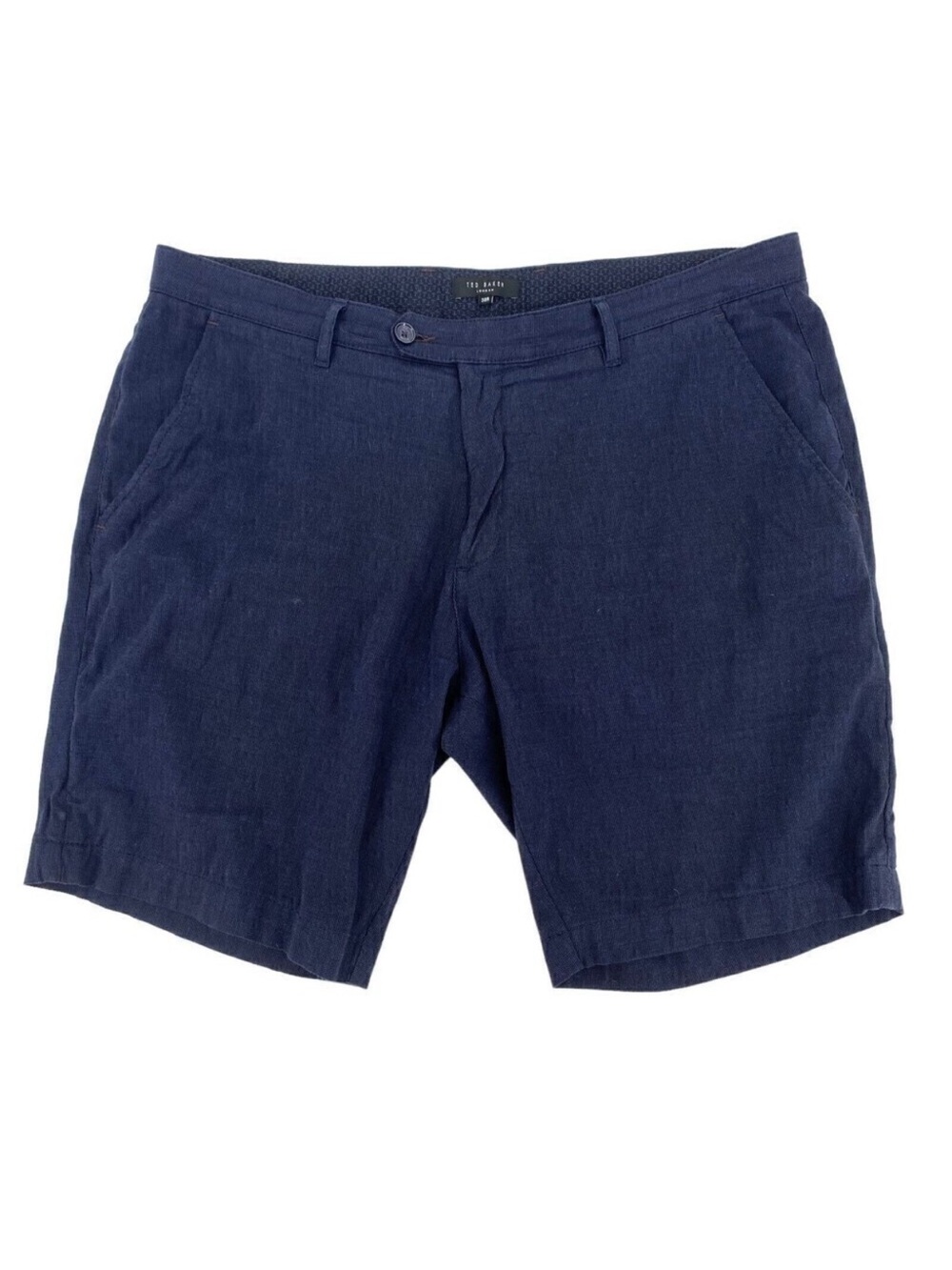 Ted Baker Mens Size 38 Navy Chino Casual Shorts Nautical Summer Golf